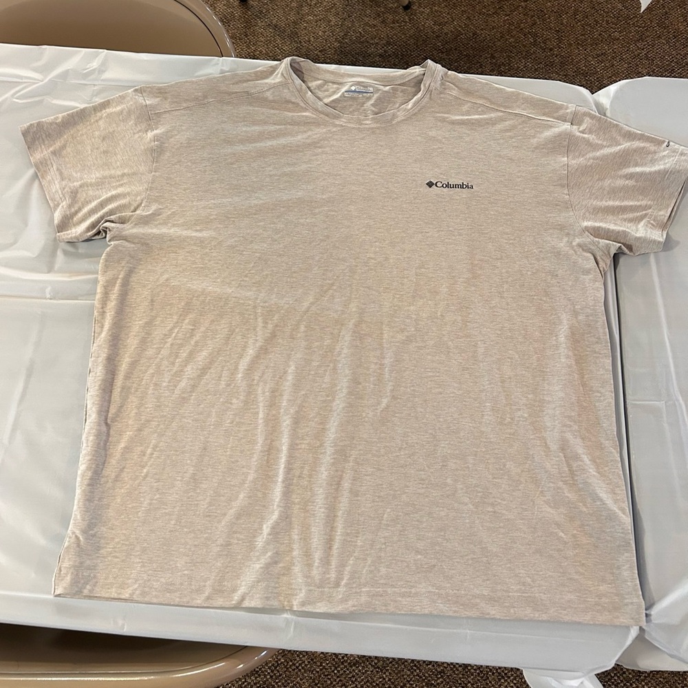 Columbia onmi-wick t-shirt mens Light Gray XXL 2XL